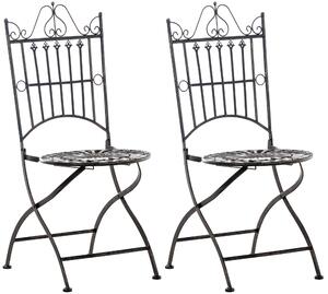 Kovová židle Sadao (SET 2 ks) - Bronzová