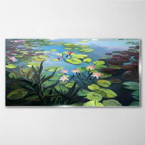 Obraz na skle Obraz na skle Jezero květ listy květiny