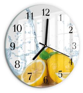 Skleněné nástěnné hodiny Citronová zsoc-fi30-00181269