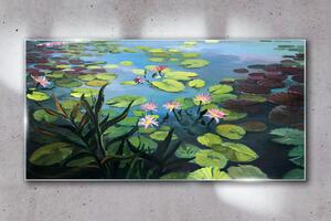 Obraz na skle Obraz na skle Jezero květ listy květiny