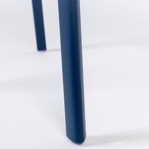 White Label Tmavě modrá plastová jídelní židle WLL CLIVE