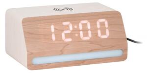 LED hodiny-budík 6078WH Karlsson s nabíječkou smartphonů 16cm