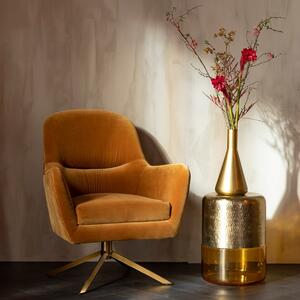 Jantarovo zlatý odkládací stolek DUTCHBONE CAVE 35 cm