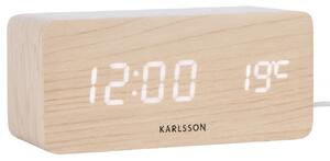 LED budík-hodiny 5933WD Karlsson s nabíječkou smartphonů 15cm