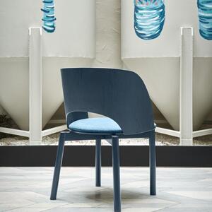Modrá jasanová jídelní židle Teulat Dam