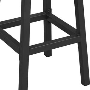 Barová židle KEMA černá/hnědá, 2ks