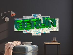 Obraz - Green Berlin (5 Parts) Wide