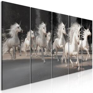Obraz - Unicorns Run (5 Parts) Narrow