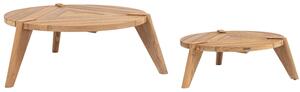 Bizzotto Set dvou dřevěných zahradních stolků Camden 80/100 cm