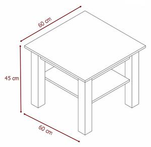 Konferenční stolek TACHTA, 60x45x60, černá lesk