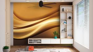 Malvis ® Abstraktní tapeta zlatá vlna Vel. (šířka x výška): 144 x 105 cm