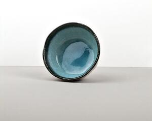 Blue hluboká miska Made in Japan, průměr 15 cm, výška 7 cm, keramika, handmade