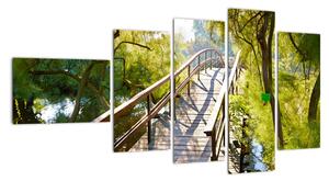 Moderní obraz - most přes vodu (110x60cm)
