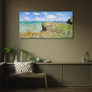 Obraz na skle Obraz na skle Cliff Sea Claude Monet
