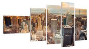 Moderní obraz do bytu - mrakodrapy (110x60cm)