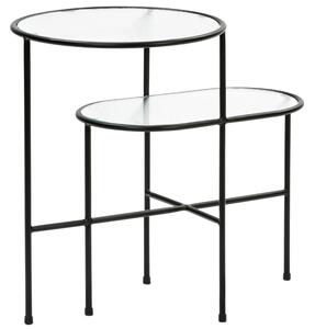 Černý kovový odkládací stolek Teulat Nix 26 x 60 cm