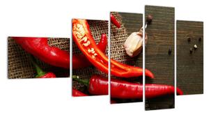 Obraz - chilli papriky (110x60cm)