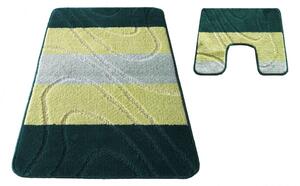 Zelené protiskluzové předložky do koupelny 50 cm x 80 cm + 40 cm x 50 cm
