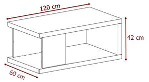 Konferenční stolek PRIAM A, 120x42x60, sklo