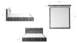 Čalouněná postel LAURIN, 140x200, monolith 85