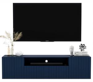 Závěsná komoda Glamour, TV stolek, Tmavě modrá MAT
