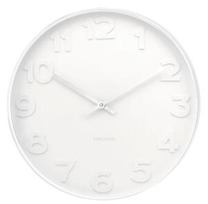 Nástěnné hodiny Karlsson bílá, D 37,5cm, H 6cm, 1 AA baterie