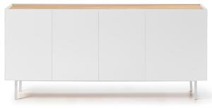 Bílá dubová komoda Teulat Arista 165 x 40 cm