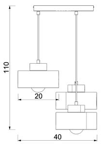 Lustr na lanku MARTI 3xE27/15W/230V bílá/chrom