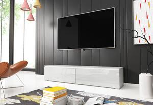 TV stolek LOWBOARD D, 140x30x33, černá, bez LED osvětlení