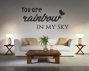 Samolepka na zeď YOU ARE RAINBOW IN MY SKY 50 x 100 cm