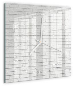 Skleněné hodiny Cihlová zeď zskb-30x30-00092807