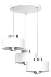 Lustr na lanku MARTI 3xE27/15W/230V bílá/chrom