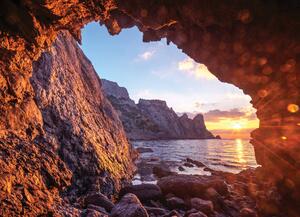Malvis ® Tapeta Jeskyně na pobřeží Vel. (šířka x výška): 144 x 105 cm