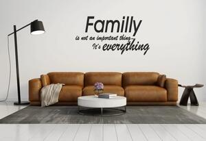 Nálepka na zeď nápis FAMILY IS NOT IMPORTANT, IT IS EVERYTHING 50 x 100 cm