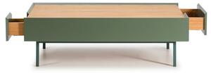 Světle zelený dubový konferenční stolek Teulat Arista 110 x 60 cm