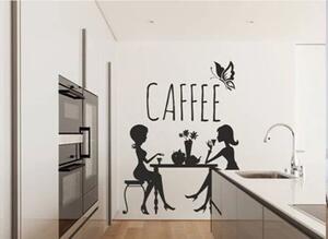 Nálepka na zeď do kuchyně kamarádky na kávě 50 x 100 cm