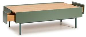 Světle zelený dubový konferenční stolek Teulat Arista 110 x 60 cm