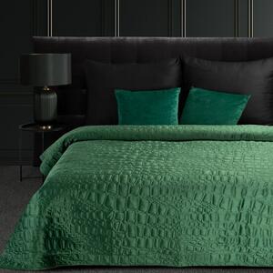 Designový přehoz na postel SALVIA z jemného zeleného sametu Šířka: 220 cm | Délka: 240 cm