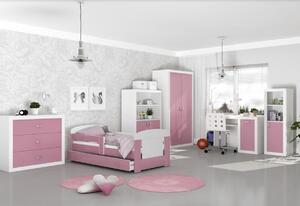 Dětský pokojíček JAKUB, color, Sestava 1, 180x80, růžová