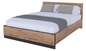 Postel 160x200 dub wotan / černý Amino