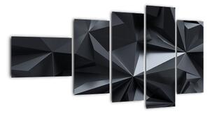 Černobílý obraz - abstrakce (110x60cm)