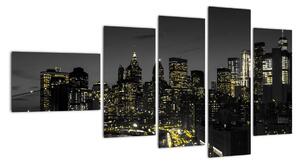 Obraz večerního města (110x60cm)