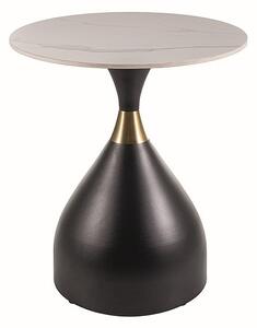 Signal Odkládací stolek Virgo 50 cm mramor/černý