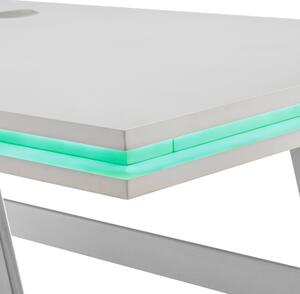 Psací stůl ALBUS 1 bílá, LED RGB svítidlo