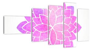 Obraz: růžová mandala (110x60cm)