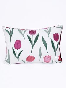 MK Lůžkoviny Bavlněný povlak na polštář Renforcé 40 x 60 cm - Květy tulipánů fialové