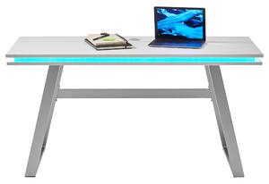 Psací stůl ALBUS 1 bílá, LED RGB svítidlo