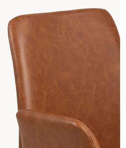 Otočná židle s područkami z umělé kůže Naya