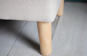 Moebel Living Béžová látková lavice Teddy s úložným prostorem 100 cm