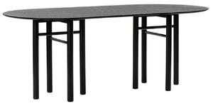 Černý jasanový jídelní stůl Teulat Junco 200 x 100 cm